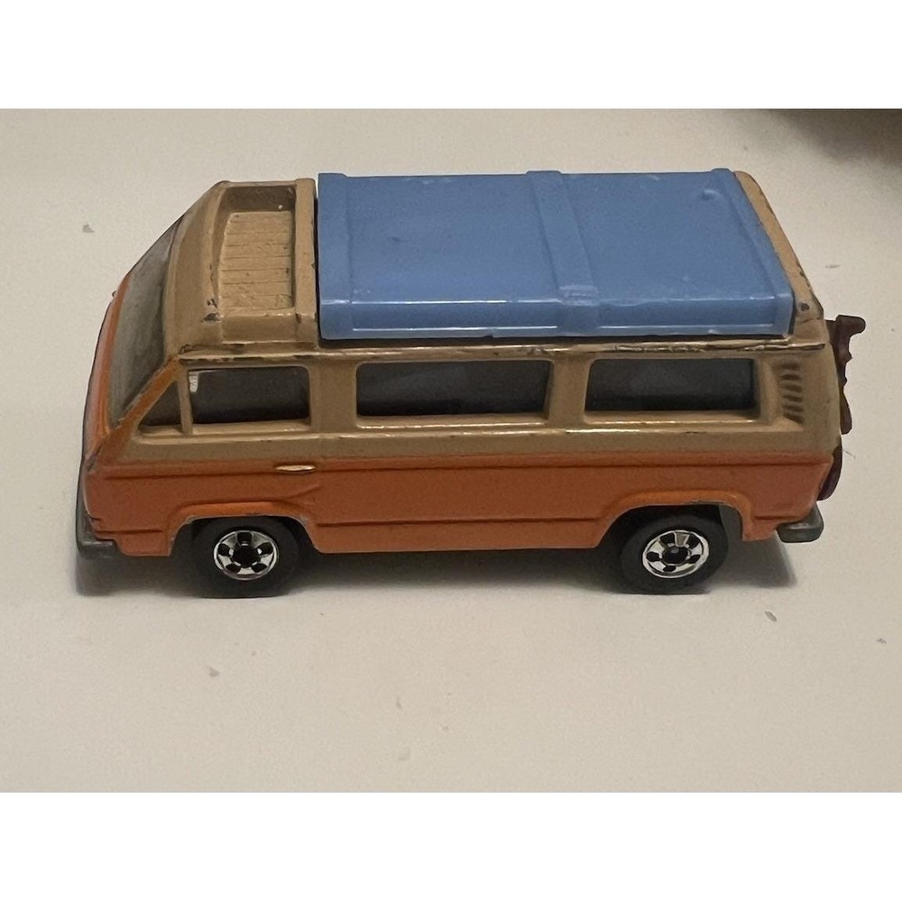 VTG 1981 Hot Wheels VW Sunagon Vanagon T3 Camper Orange Nice Paint See Pics Read